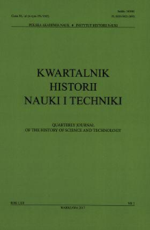Kwartalnik Historii Nauki i Techniki, Rok LXII, nr 2