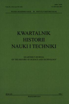 Kwartalnik Historii Nauki i Techniki, Rok LIX, nr 2