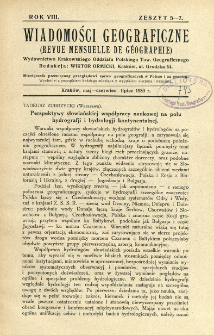 Wiadomości Geograficzne R. 8 z. 5-7 (1930)