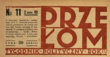 Przełom : tygodnik polityczno-społeczny 1929 N.11