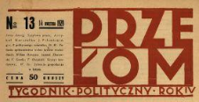 Przełom : tygodnik polityczno-społeczny 1929 N.13