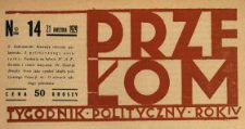 Przełom : tygodnik polityczno-społeczny 1929 N.14
