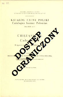 Chrząszcze = Coleoptera. Cz. 1 / Biegaczowate : Carabidae