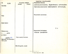 Kartoteka oceny histopatologicznej chorób układu nerwowego (1966) - opis nr 6/66