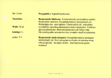 Kartoteka oceny histopatologicznej chorób układu nerwowego (1966) - opis nr 115/66
