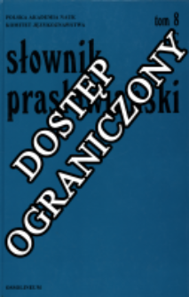Słownik prasłowiański. T. 8, Goda-Gyža (2001)