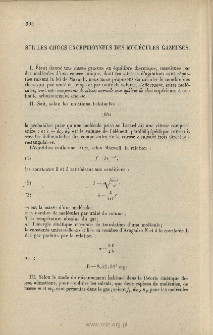 Sur les chocs exceptionnels des molécules gazeuses, Le Radium, 1913, 10, 142