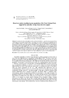 Biased sex-ratio in woodland grouse population of the Tatra National Park, suggested by molecular sexing of non-invasive samples