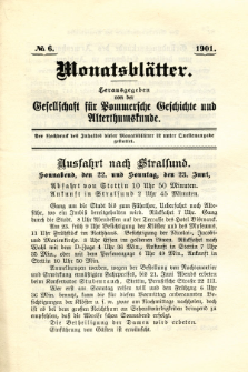Monatsbl&auml;tter Jhrg. 15, H. 6 (1901)