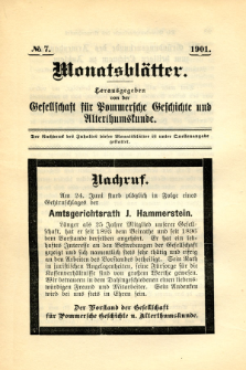 Monatsblätter Jhrg. 15, H. 7 (1901)