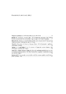 Fragmenta Faunistica vol. 63 no. 2 (2020) - contents