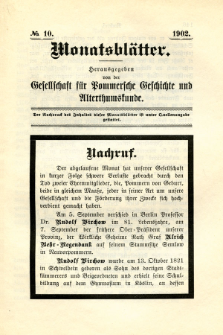 Monatsblätter Jhrg. 16, H. 10 (1902)