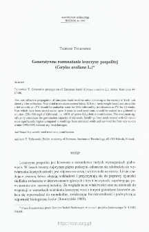 Generative propagation of European hazel (Corylus avellana L.)