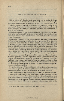 Sur l'expérience de M. Segnac, C. R. Acad. Sci., 1937, 205, 304