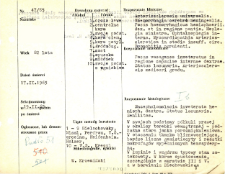 Kartoteka oceny histopatologicznej chorób układu nerwowego (1965) - opis nr 47/65