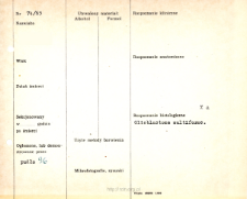 Kartoteka oceny histopatologicznej chorób układu nerwowego (1965) - opis nr 74/65