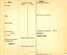 Kartoteka oceny histopatologicznej chorób układu nerwowego (1965) - opis nr 78/65