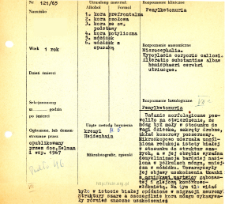 Kartoteka oceny histopatologicznej chorób układu nerwowego (1965) - opis nr 121/65