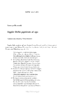Supplex libellus populorum ad reges; Pokorna prośba od ludzi do monarch&oacute;w wojujących