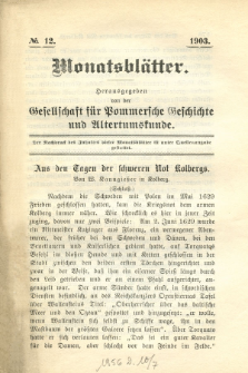 Monatsbl&auml;tter Jhrg. 17, H. 12 (1903)