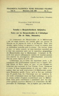 Notes sur les Harpactico&iuml;des de l'Adriatique (Ile de &Scaron;olta, Dalmatie) = Notatka o Harpaktikoidach Adrjatyku