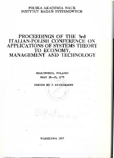 Proceedings of the 3rd Italian-Polish conference on applications of systems theory to economy, management and technology: Białowieża, Poland, May 26-31, 1976 * Technological management and information systems * Operative control of nitrogen fertilizers production