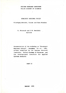 Strategic Regional Policy: Paradigms, methods, issues and case studies. Part II * Documentation of the workshop on "Strategic Regional Policy", December 10-14, 1984, Warsaw * Case studies * Long term national and regional development plans in Japan: citacion summary