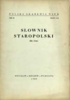 Słownik staropolski. T. 3 z. 2 (15), (Ja-Jen)