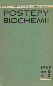 Postępy biochemii, Tom 15, Nr 3