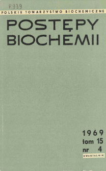 Postępy biochemii, Tom 15, Nr 4
