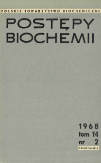 Postępy biochemii, Tom 14, Nr 2