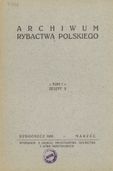 Archiwum Rybactwa Polskiego, vol. 1 no 3