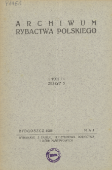 Archiwum Rybactwa Polskiego, vol. 1 no 5