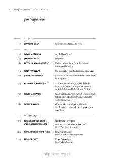 Teksty Drugie Nr 1 (2020), Spis treści
