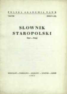 Słownik staropolski. T. 8 z. 6 (53), (Stać-Stryj)