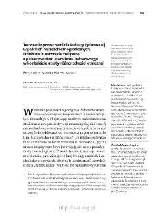 Tworzenie przestrzeni dla kultury żydowskiej w polskich muzeach etnograficznych. Działania kuratorskie związanez pokazywaniem pluralizmu kulturowego w kontekście utraty r&oacute;żnorodności etnicznej