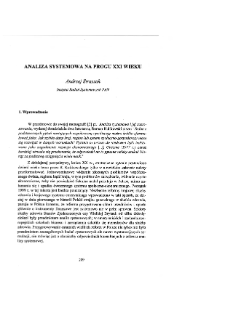 Analiza systemowa i zarządzanie : książka jubileuszowa z okazji 50-lecia pracy naukowej Romana Kulikowskiego * Analiza systemowa na progu XXI wieku