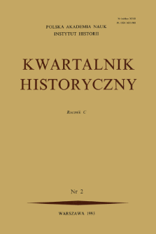 Kwartalnik Historyczny R. 100 nr 2 (1993), Title pages, Contents