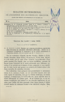 Bulletin International de L'Acad&eacute;mie des Sciences de Cracovie. Classe des Sciences Math&eacute;matiques et Naturelles. Anzeiger der Akademie der Wissenschaften in Krakau. Mathematisch-Naturwissenschaftliche Klasse. Reihe B, Biologische Wissenschaften. S&eacute;rie B, Sciences Naturelles, No 6