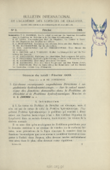 Bulletin International de L'Acad&eacute;mie des Sciences de Cracovie. Classe des Sciences Math&eacute;matiques et Naturelles. Anzeiger der Akademie der Wissenschaften in Krakau. Mathematisch-Naturwissenschaftliche Klasse. Reihe B, Biologische Wissenschaften. S&eacute;rie B, Sciences Naturelles, No 2