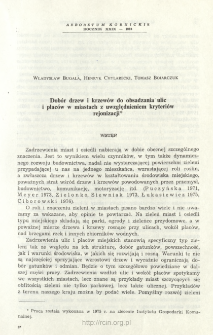 Trees and shrubs for planting of streets and squares in towns including regionalization criteria