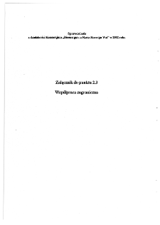 Sprawozdanie z działalności Konsorcjum "Bioenergia na Rzecz Rozwoju Wsi" w 2002 roku * Współpraca zagraniczna