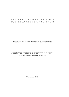 Negotiation strategies of programmable agents in continuous double auctions * Introduction * Negotiations * Conclusions