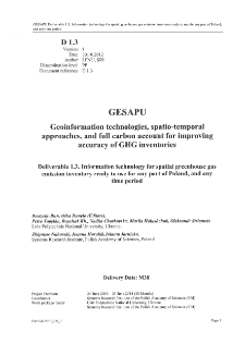 Information technology for spatial greenhouse gas emission inventory ready to use for any part of Poland, and any time period * Geoinformation technology for spatial GHG inventory: agriculture sector