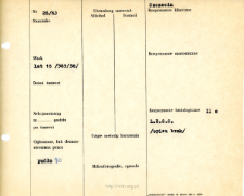 Kartoteka oceny histopatologicznej chorób układu nerwowego (1963) - opis nr 26/63