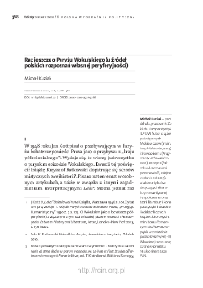 Raz jeszcze o Paryżu Wokulskiego (u źr&oacute;deł polskich rozpoznań własnej peryferyjności)