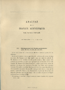 Analyse de ses travaux scientifiques, par Henri Poincaré ( Acta Math., t. 38, 1921, p. 110-114-115)