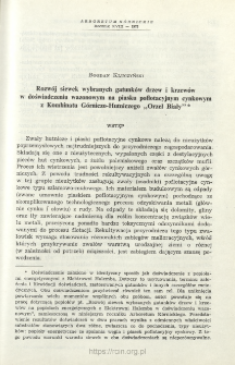 Development of seedlings of selected species of trees and shrubs in a pot experiment on post-floatation zinc sand from the "Orzeł Biały" Mining-Smelting Works