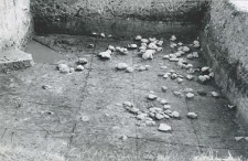 Trench west of the collegiate church, a heap of stones