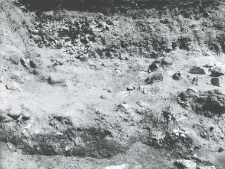 Trench inside the collegiate church, upper layers